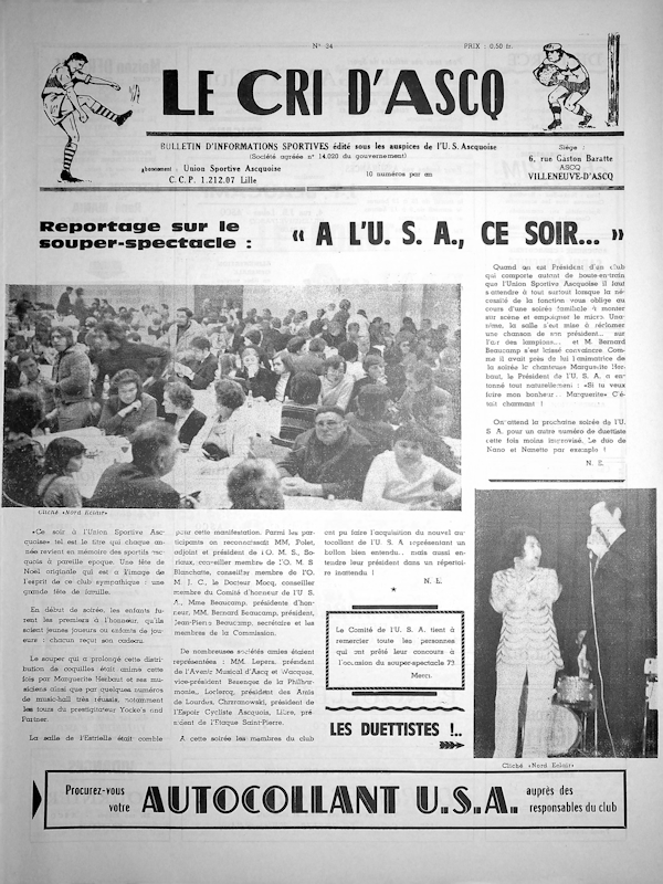 Le cri d'Ascq n°34 janvier 1974 Couv