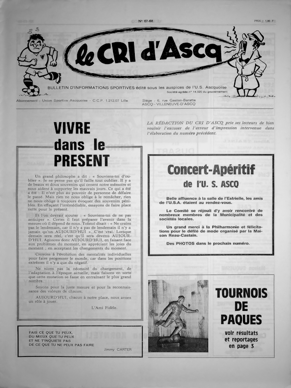 Le cri d'Ascq n°67 68 juillet 1977 Couv