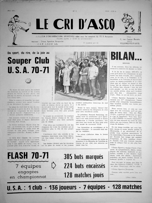 Le cri d'Ascq n°09 mai 1971 Couv