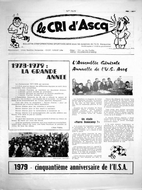 Le cri d'Ascq n°78 79 octobre 1978 Couv